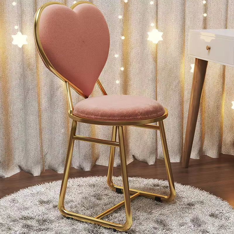 Steel Flannelette Heart Dining Chair