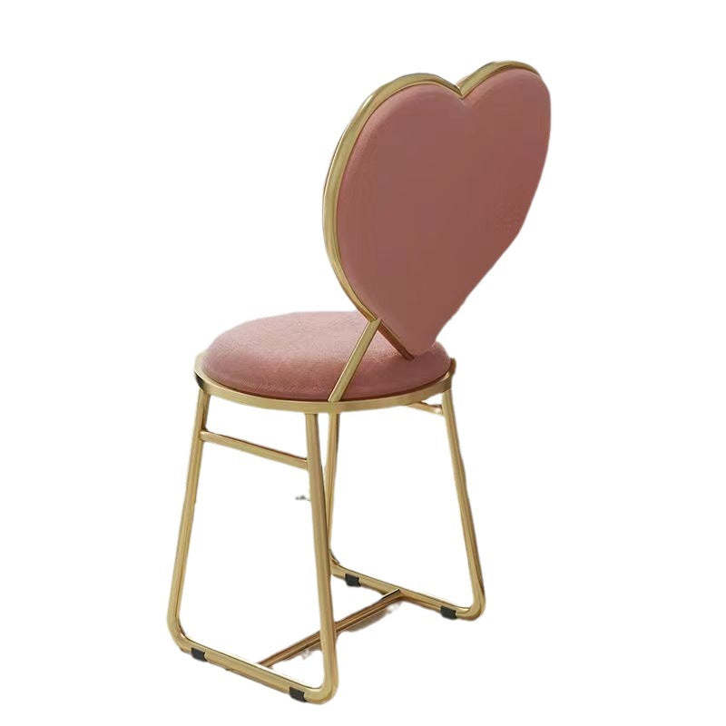 Steel Flannelette Heart Dining Chair