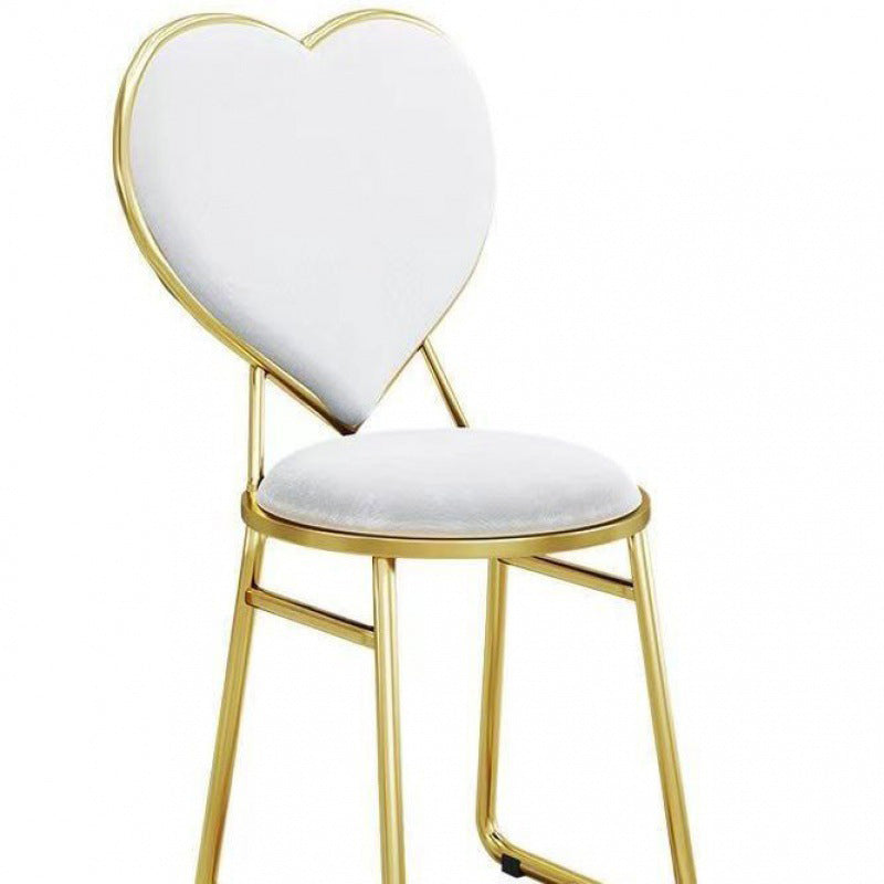 Steel Flannelette Heart Dining Chair