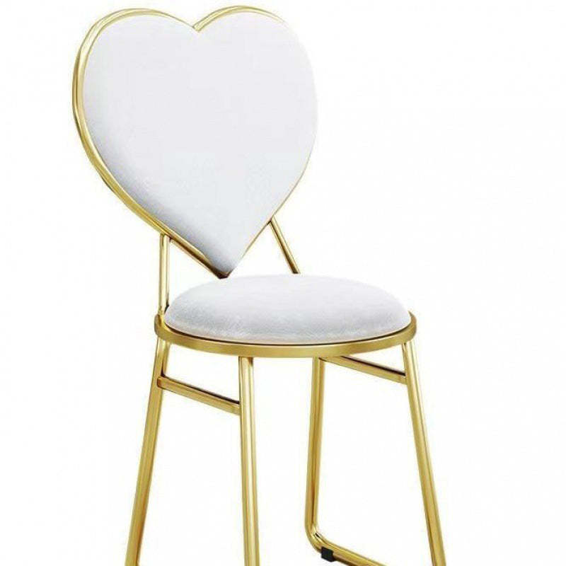 Steel Flannelette Heart Dining Chair