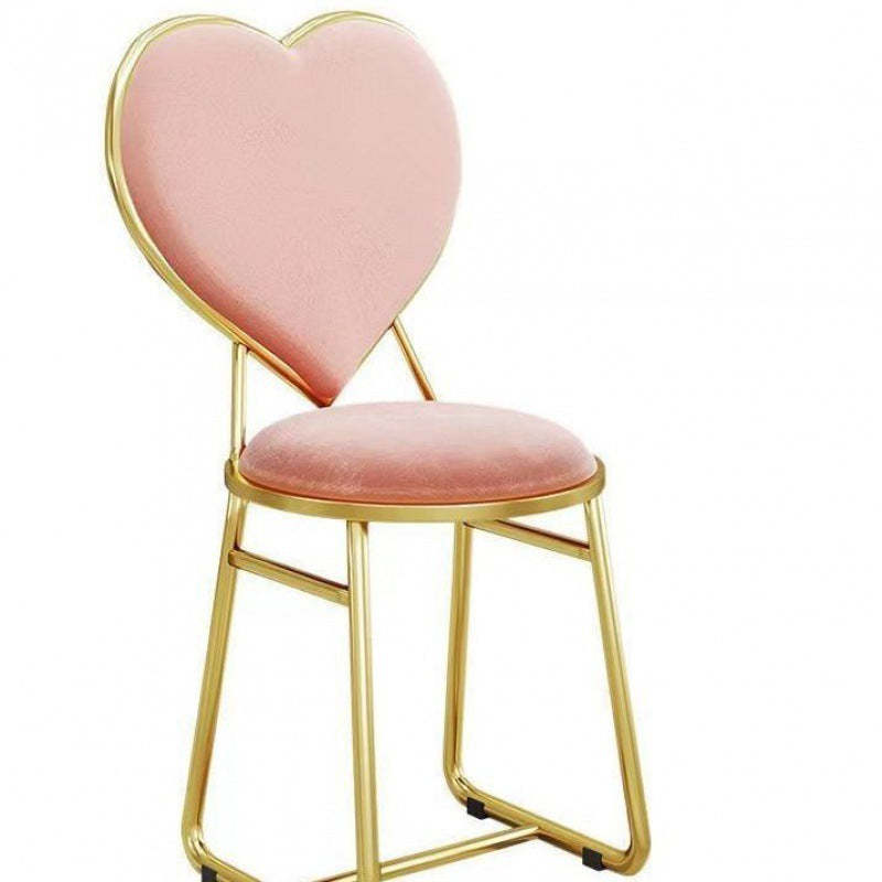Steel Flannelette Heart Dining Chair
