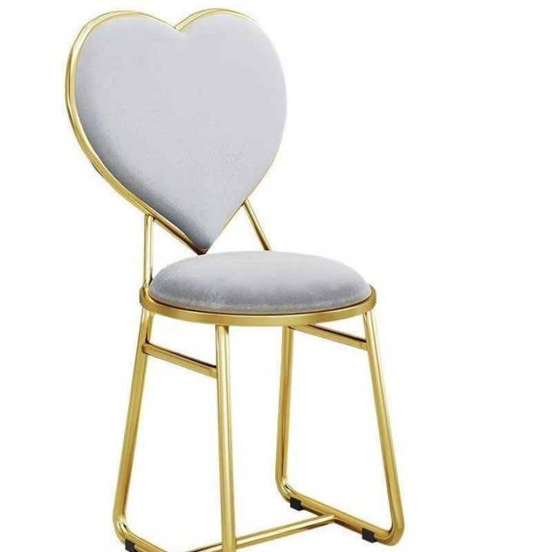 Steel Flannelette Heart Dining Chair