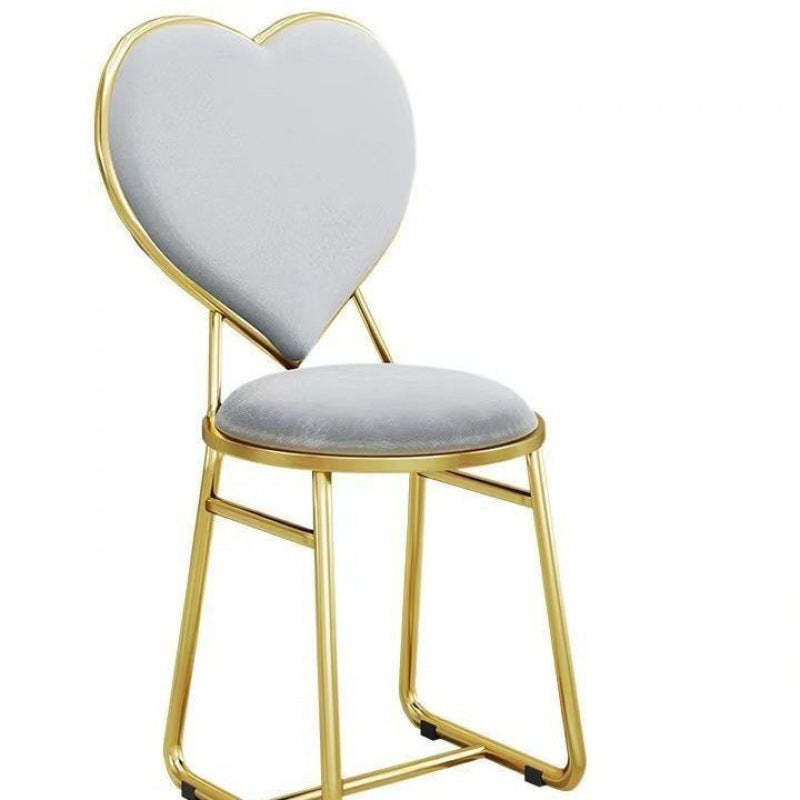 Steel Flannelette Heart Dining Chair