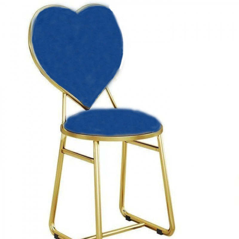 Steel Flannelette Heart Dining Chair