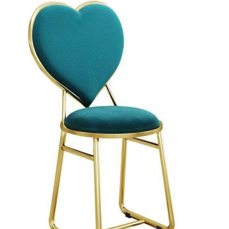 Steel Flannelette Heart Dining Chair
