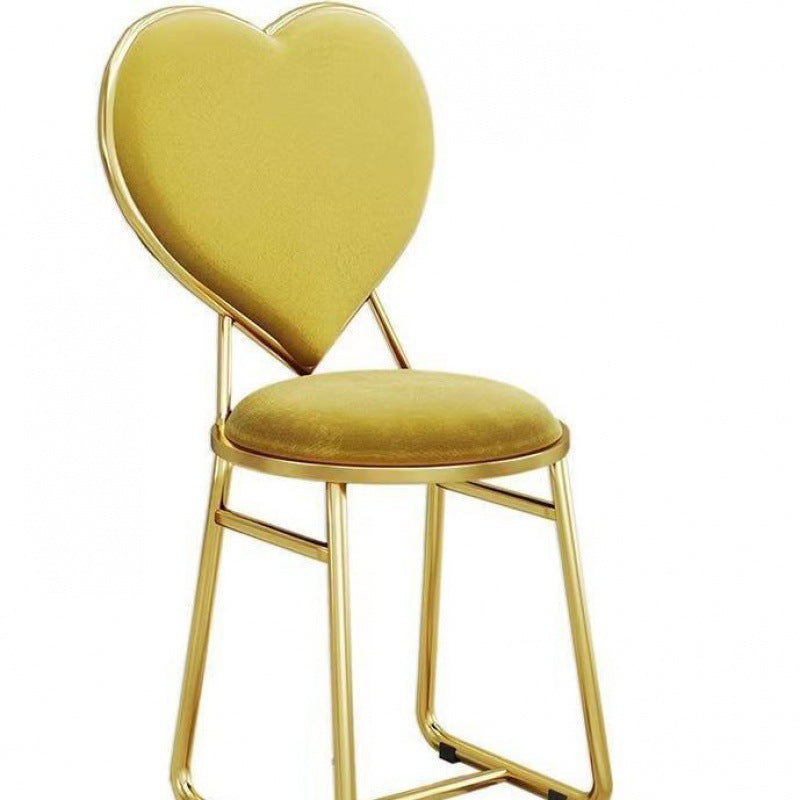 Steel Flannelette Heart Dining Chair