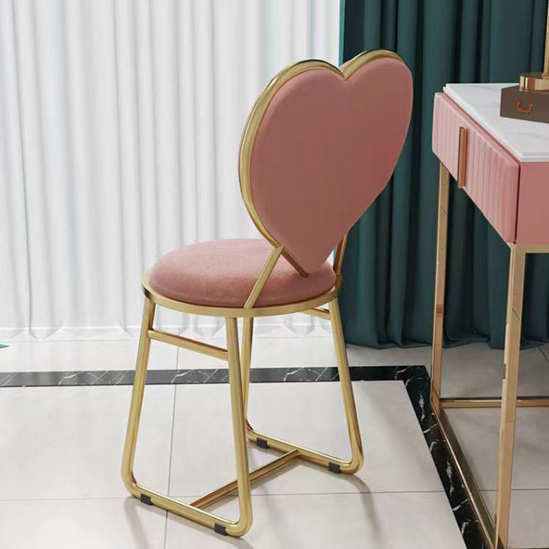 Steel Flannelette Heart Dining Chair