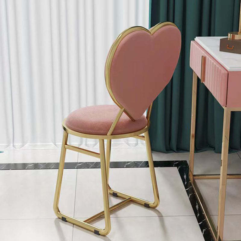 Steel Flannelette Heart Dining Chair
