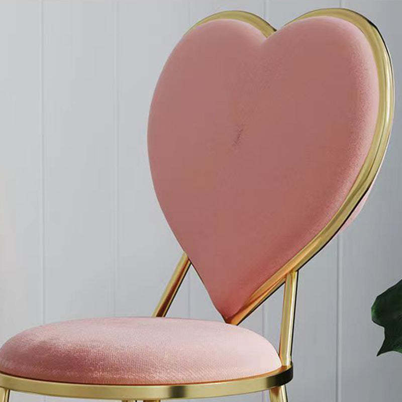 Steel Flannelette Heart Dining Chair