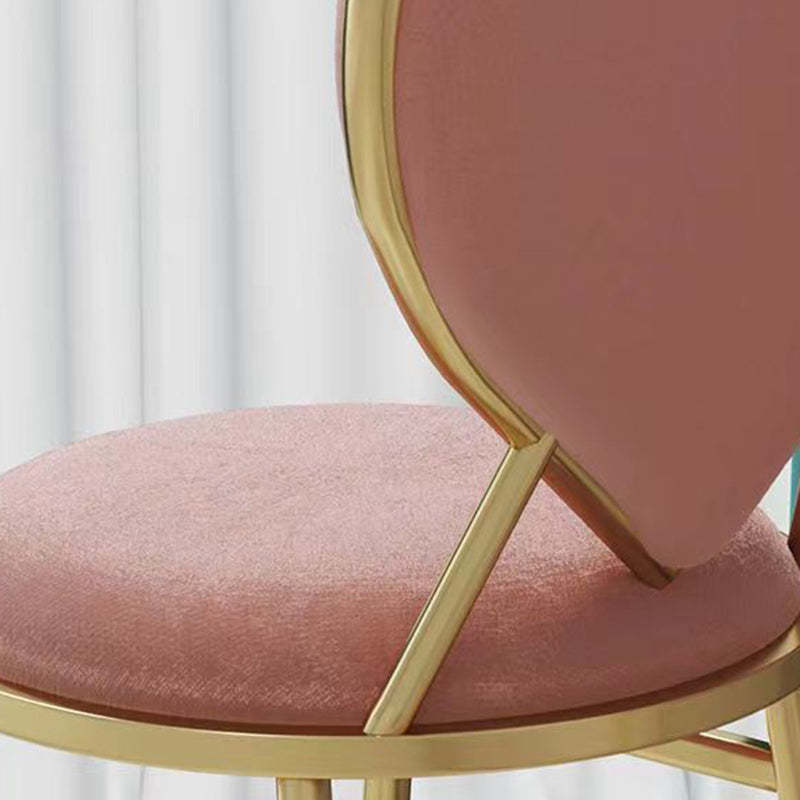Steel Flannelette Heart Dining Chair — White