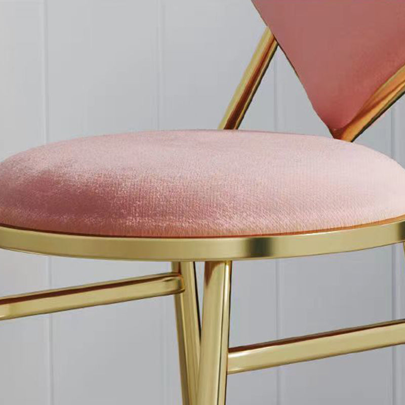Steel Flannelette Heart Dining Chair