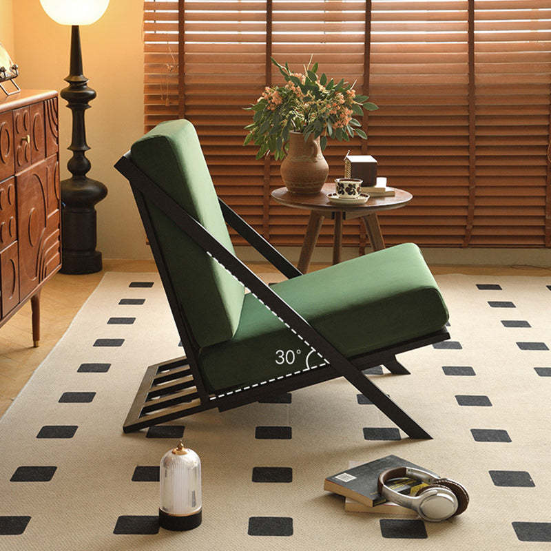 Nordic Tilt Velvet Metal Accent Chair