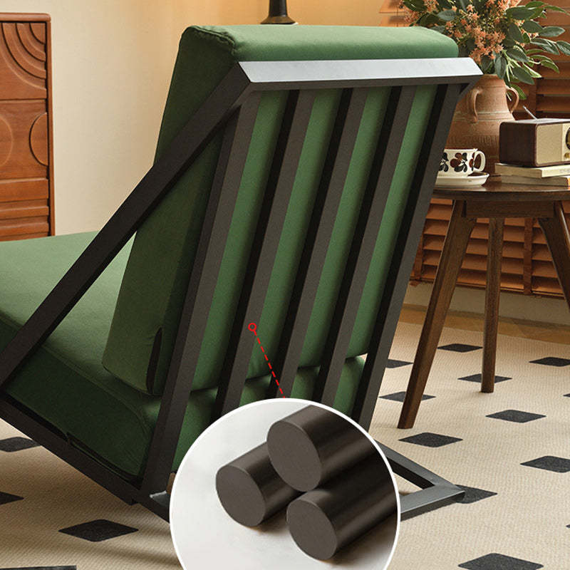 Nordic Tilt Velvet Metal Accent Chair