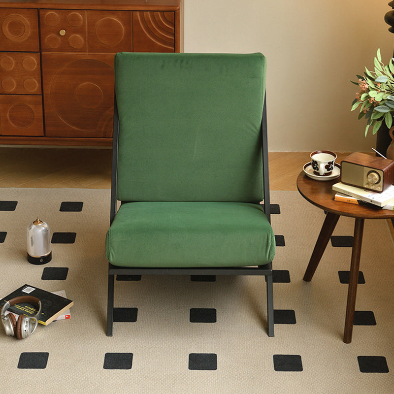 Nordic Tilt Velvet Metal Accent Chair