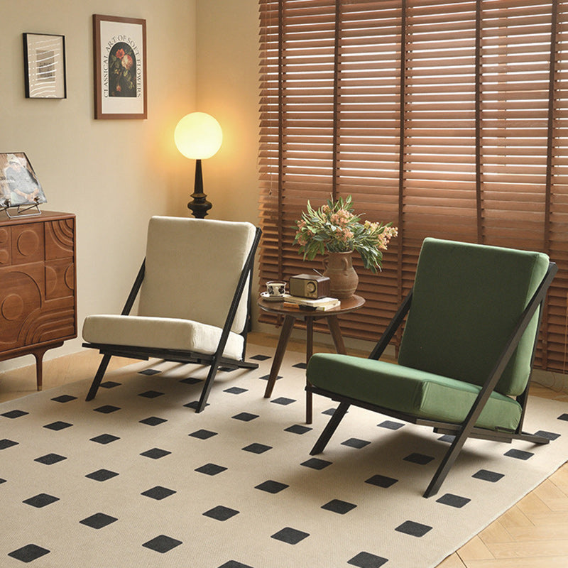 Nordic Tilt Velvet Metal Accent Chair