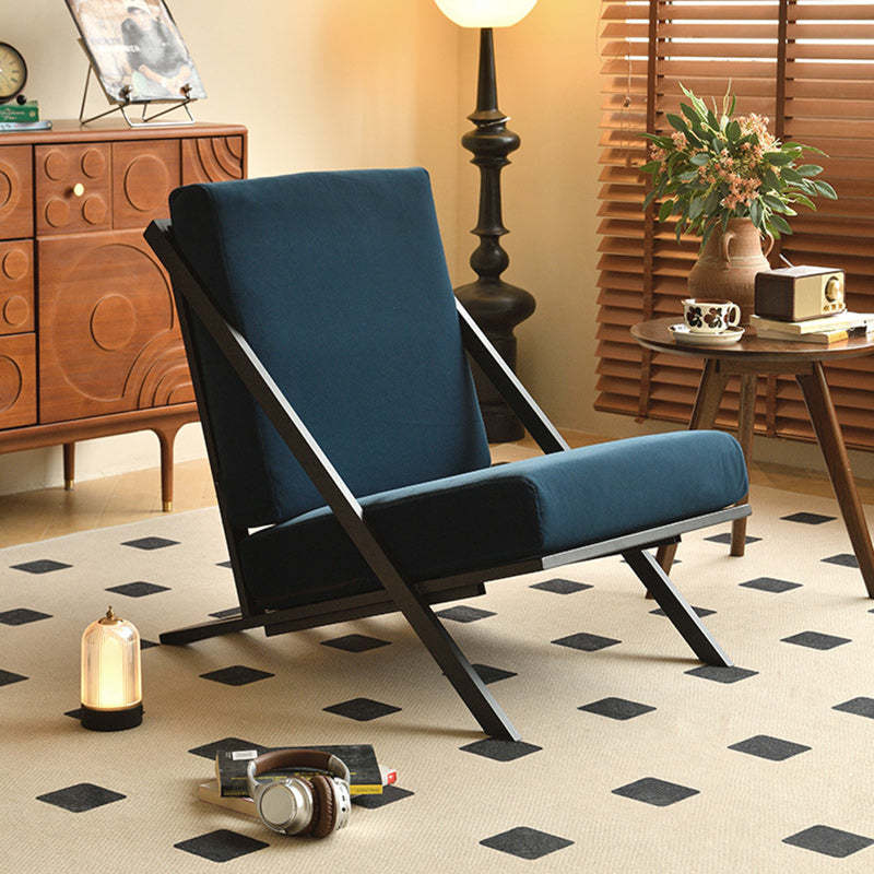 Nordic Tilt Velvet Metal Accent Chair — White