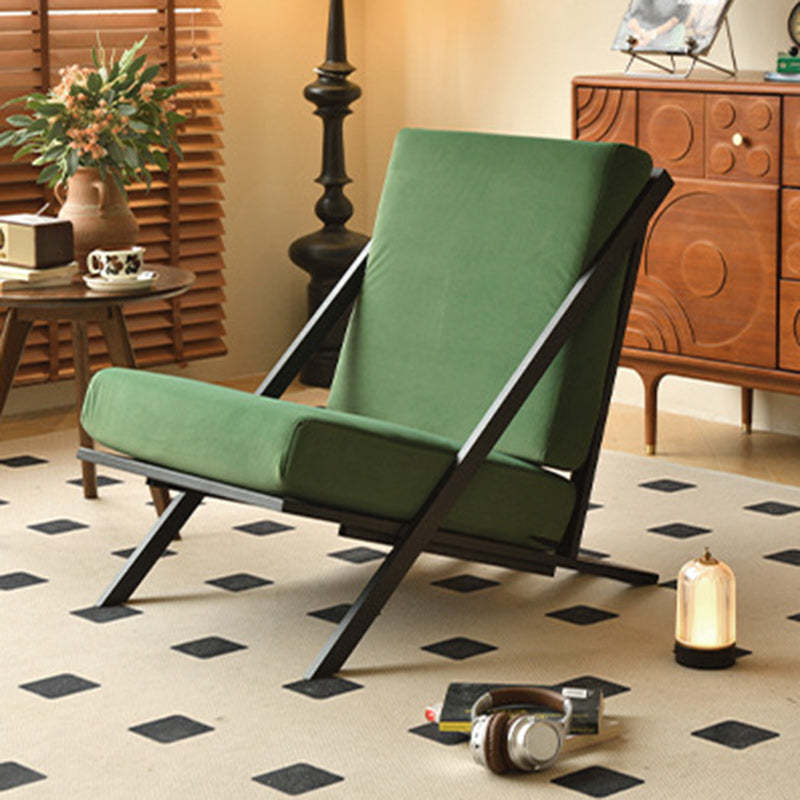 Nordic Tilt Velvet Metal Accent Chair
