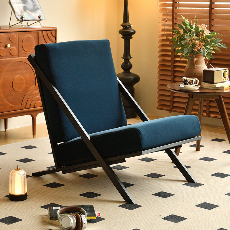 Nordic Tilt Velvet Metal Accent Chair