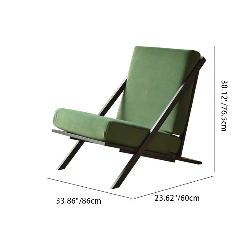 Nordic Tilt Velvet Metal Accent Chair