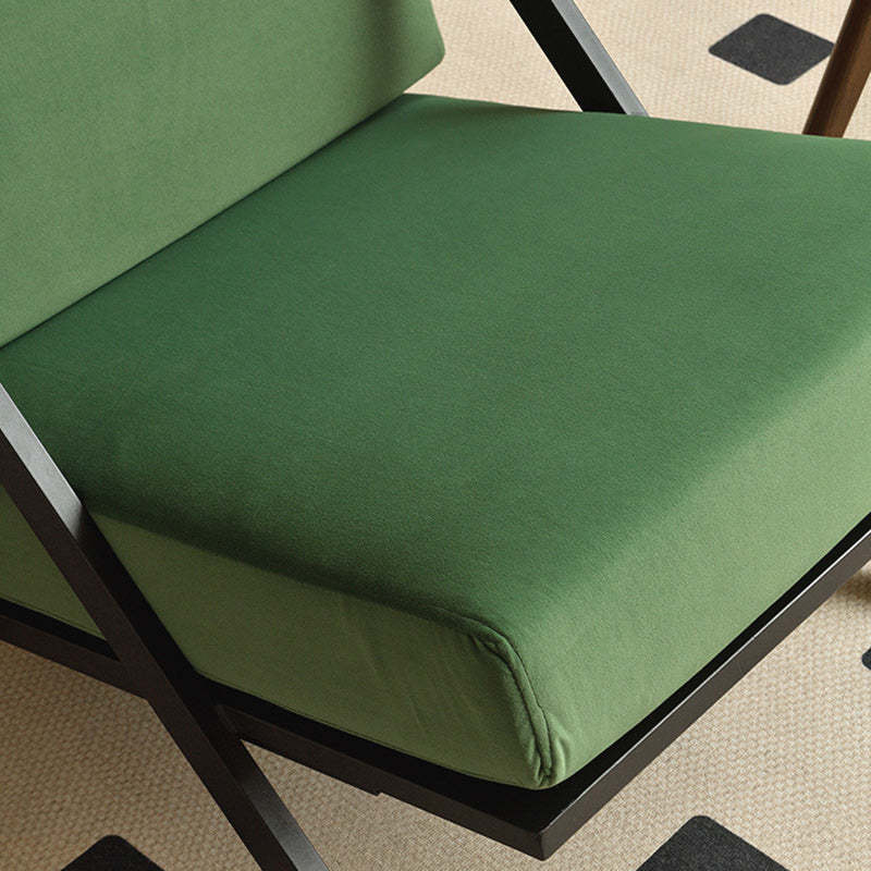 Nordic Tilt Velvet Metal Accent Chair