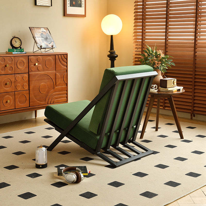 Nordic Tilt Velvet Metal Accent Chair