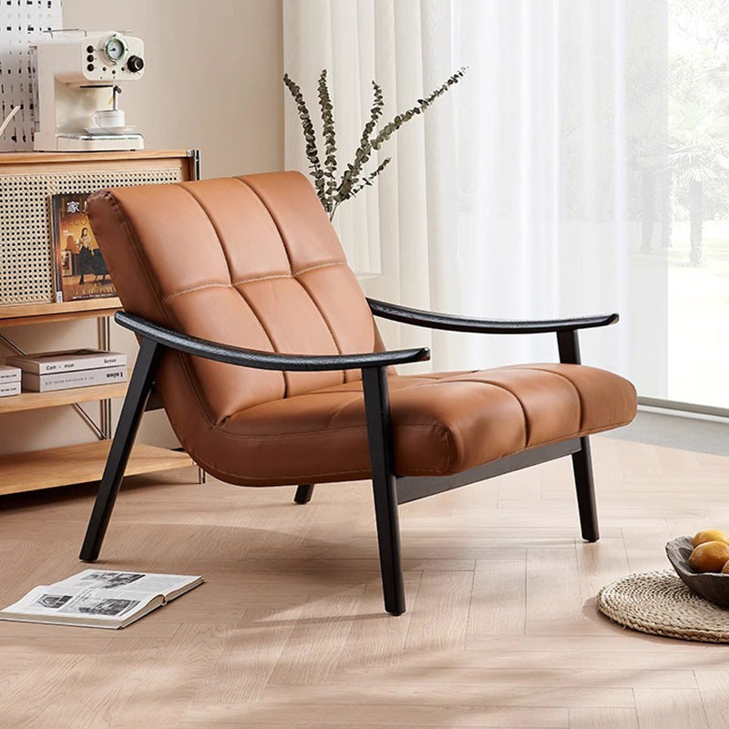 Wood retro lattice accent chairs
