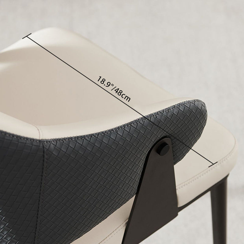 Modern Leather Metal Frame Dining Chair