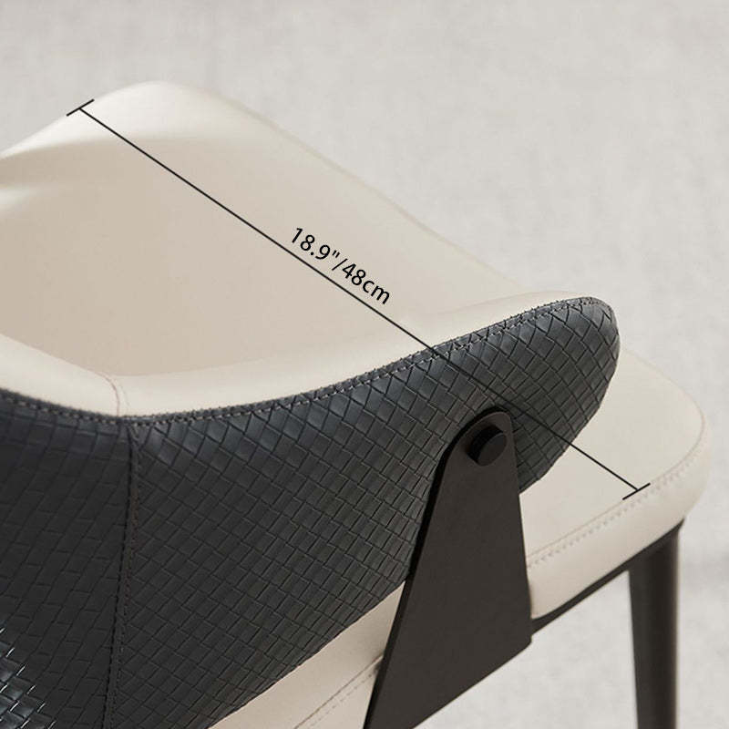 Modern Leather Metal Frame Dining Chair
