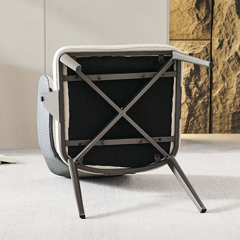 Modern Leather Metal Frame Dining Chair