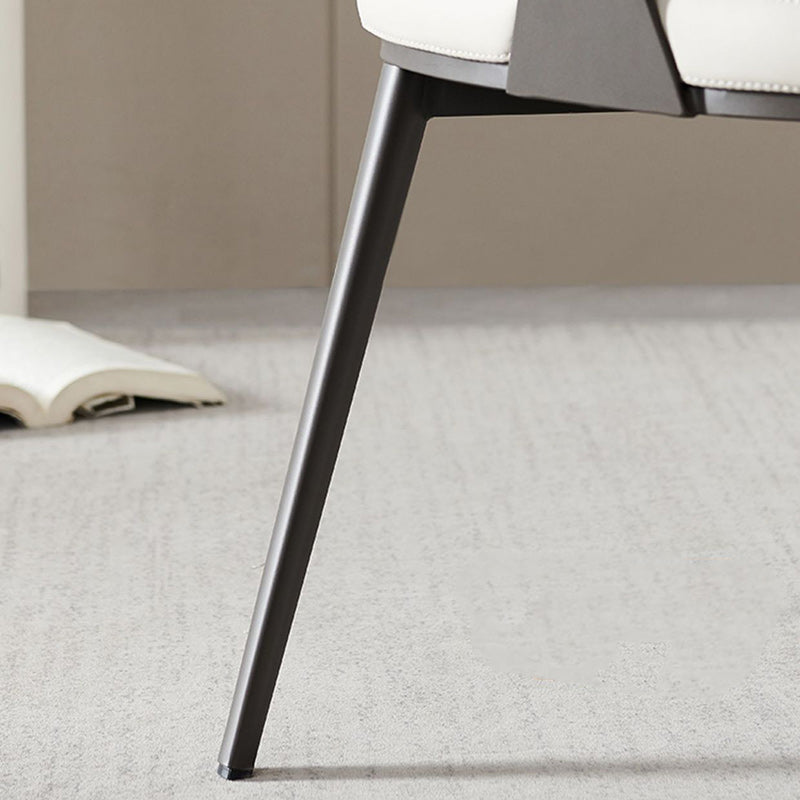 Modern Leather Metal Frame Dining Chair