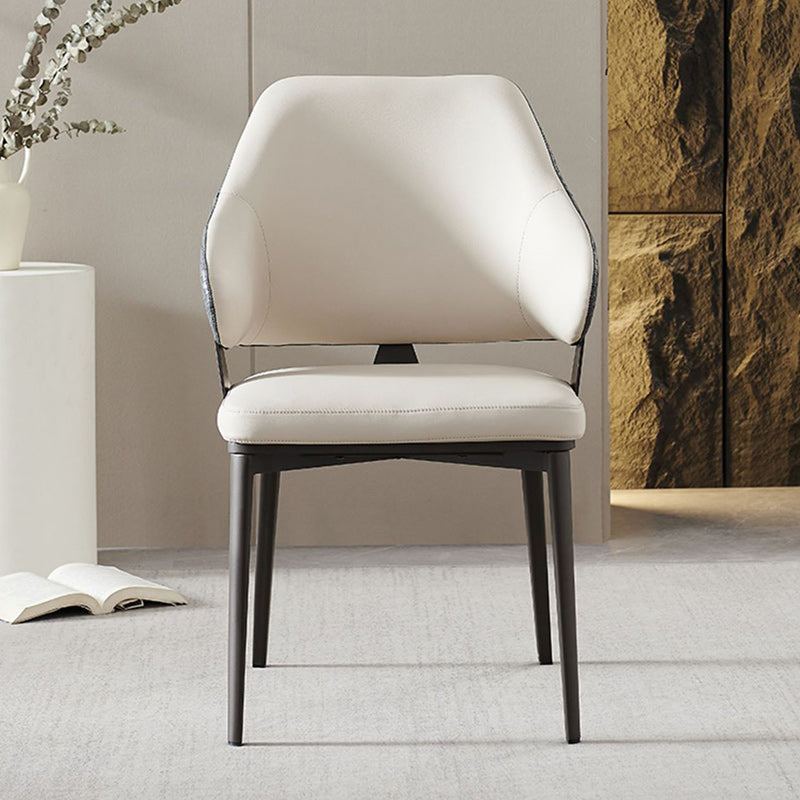 Modern Leather Metal Frame Dining Chair