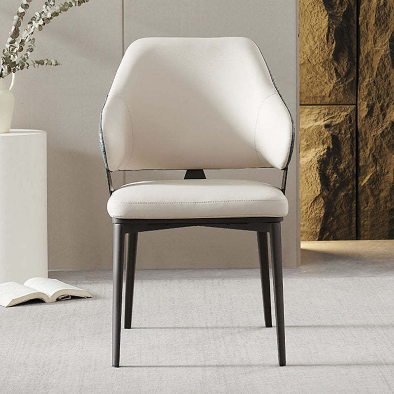 Modern Leather Metal Frame Dining Chair