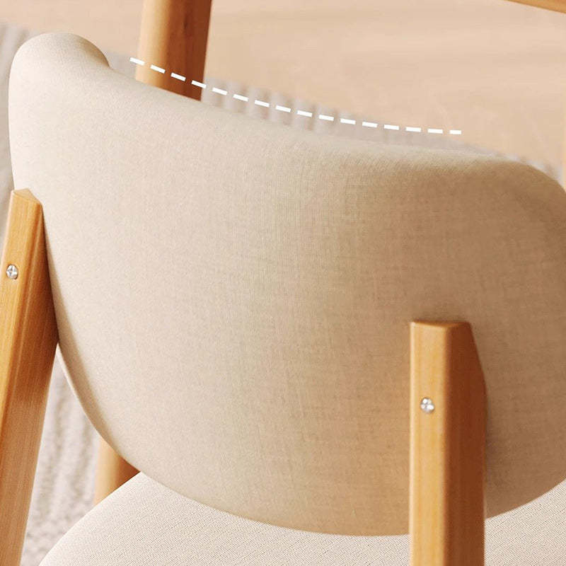 Minimalist Upholstered Solid Wood Dining Chair