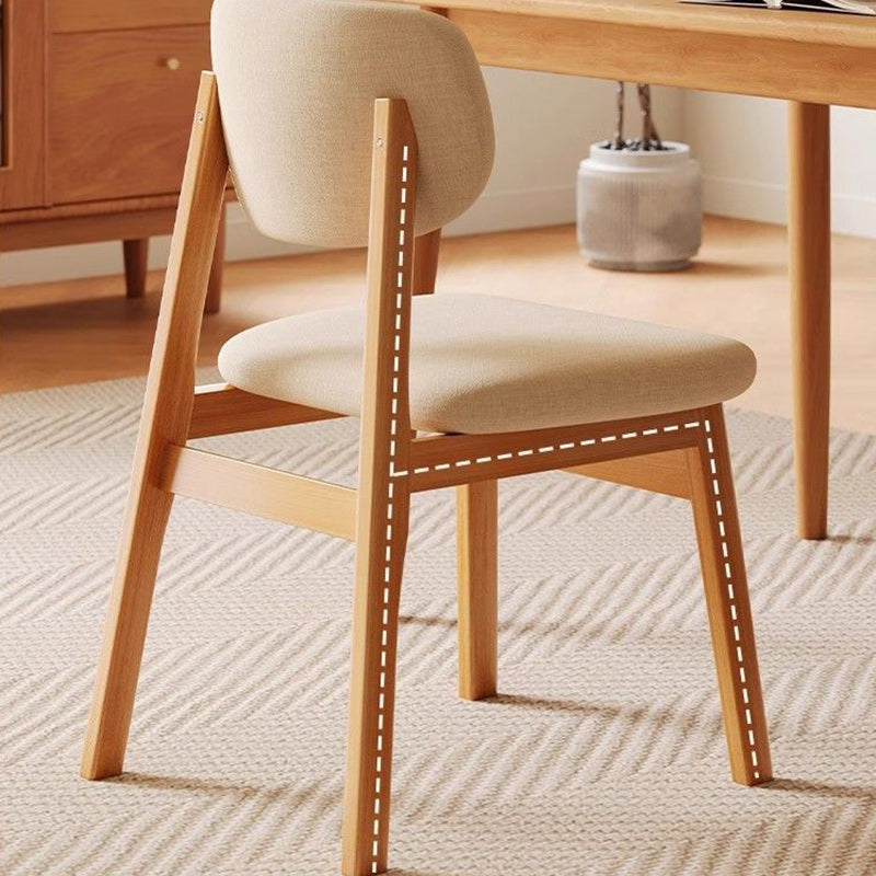 Minimalist Upholstered Solid Wood Dining Chair