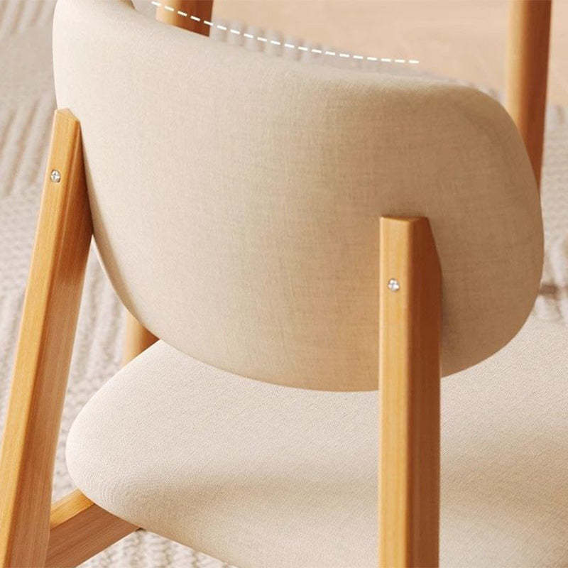 Minimalist Upholstered Solid Wood Dining Chair