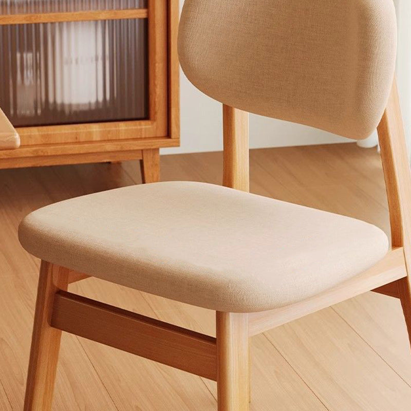 Minimalist Upholstered Solid Wood Dining Chair