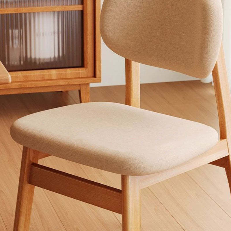 Minimalist Upholstered Solid Wood Dining Chair