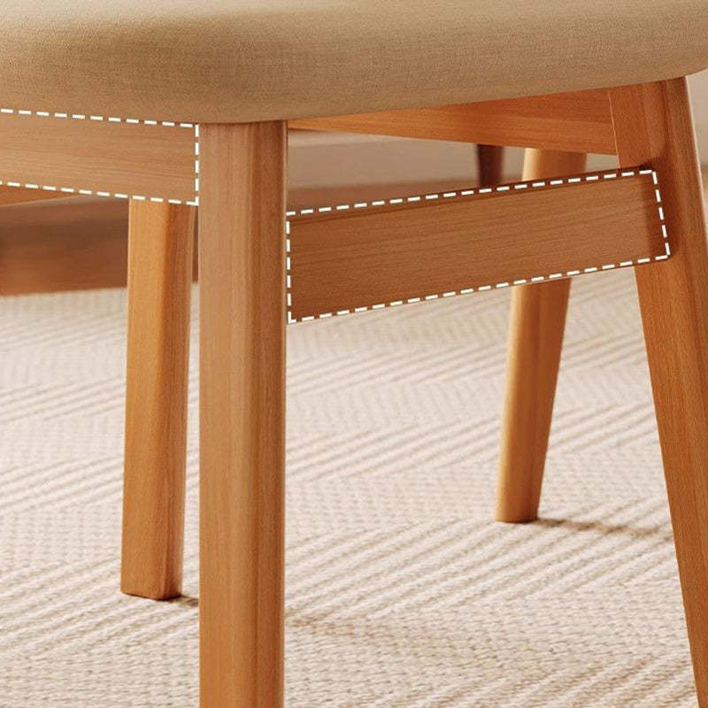 Minimalist Upholstered Solid Wood Dining Chair