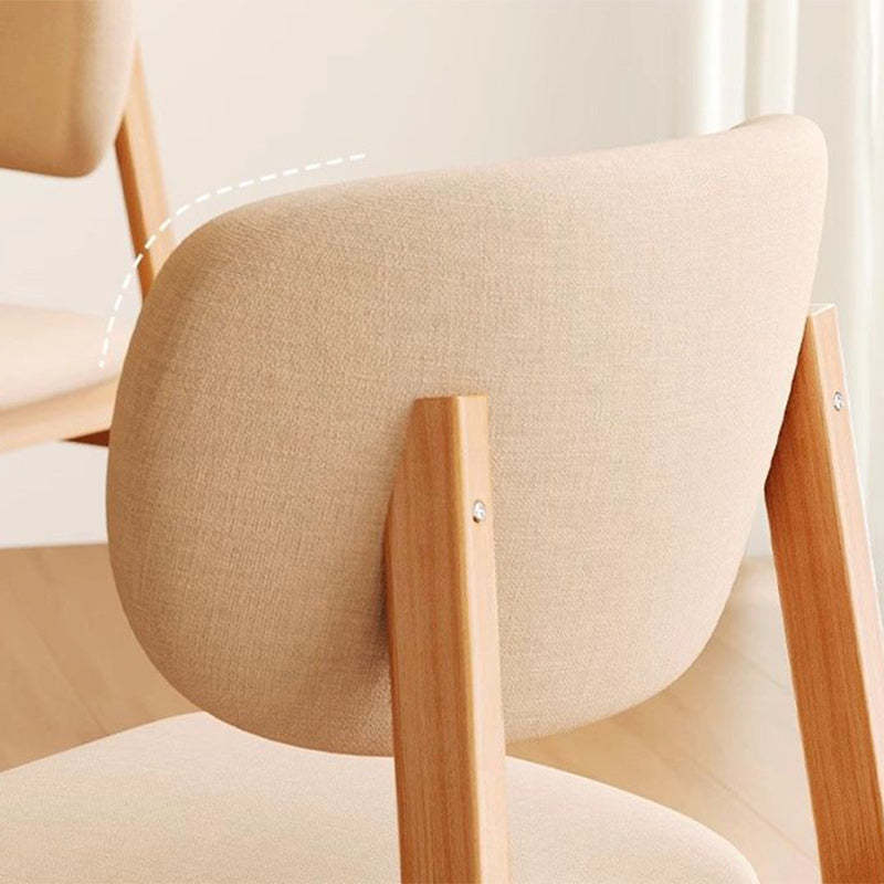 Minimalist Upholstered Solid Wood Dining Chair