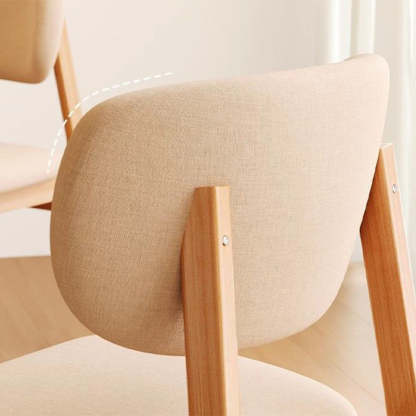 Minimalist Upholstered Solid Wood Dining Chair
