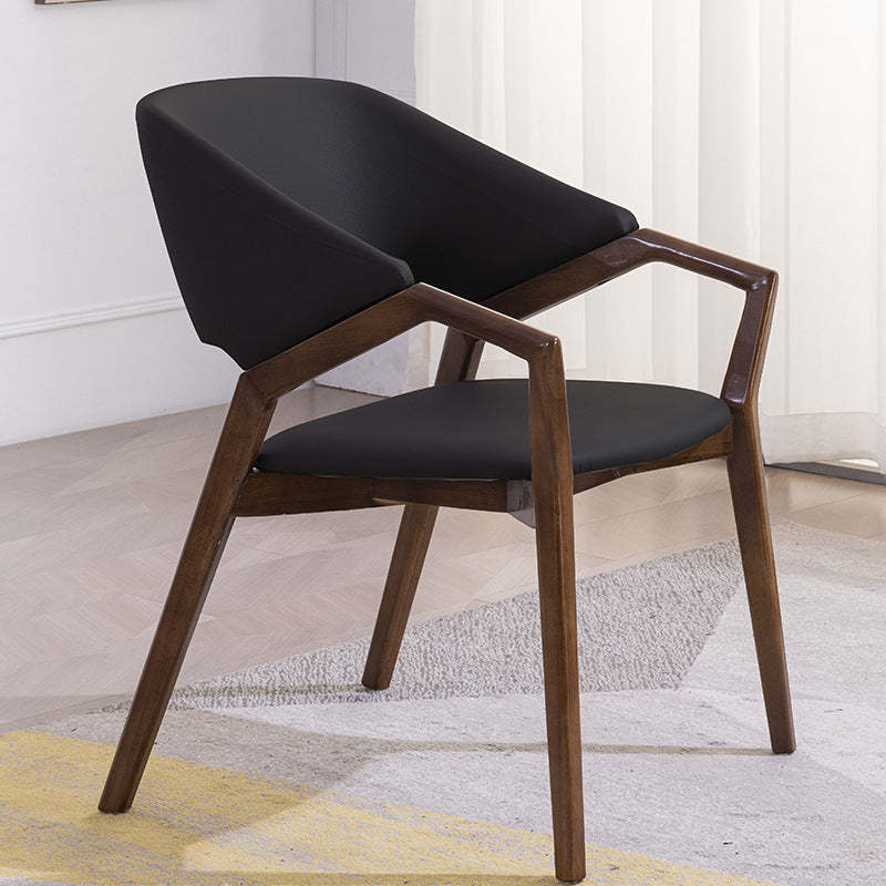 Black minimalist curved dining chairs & benches