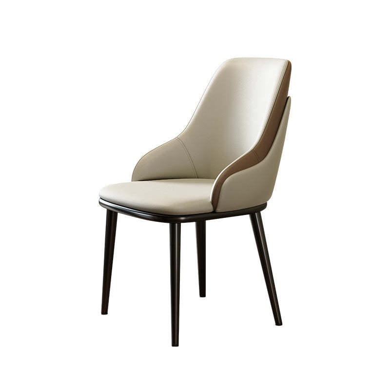 Nordic Leather Steel Mezzanine Dining Chair