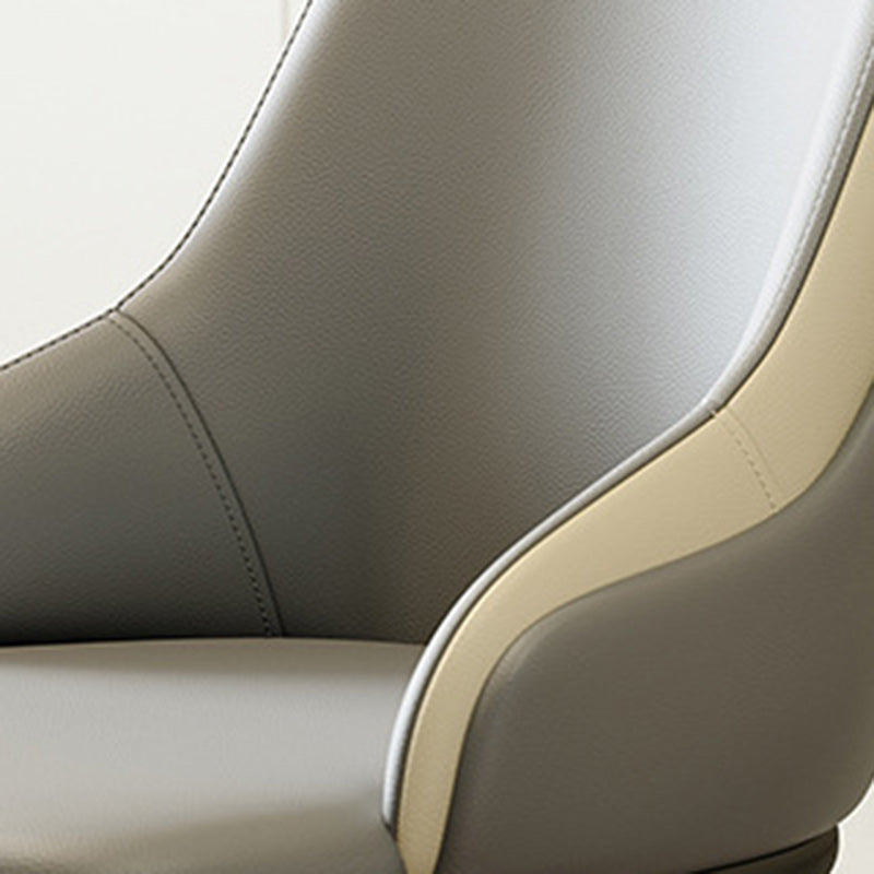 Nordic Leather Steel Mezzanine Dining Chair