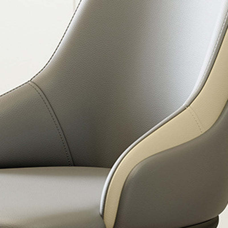 Nordic Leather Steel Mezzanine Dining Chair