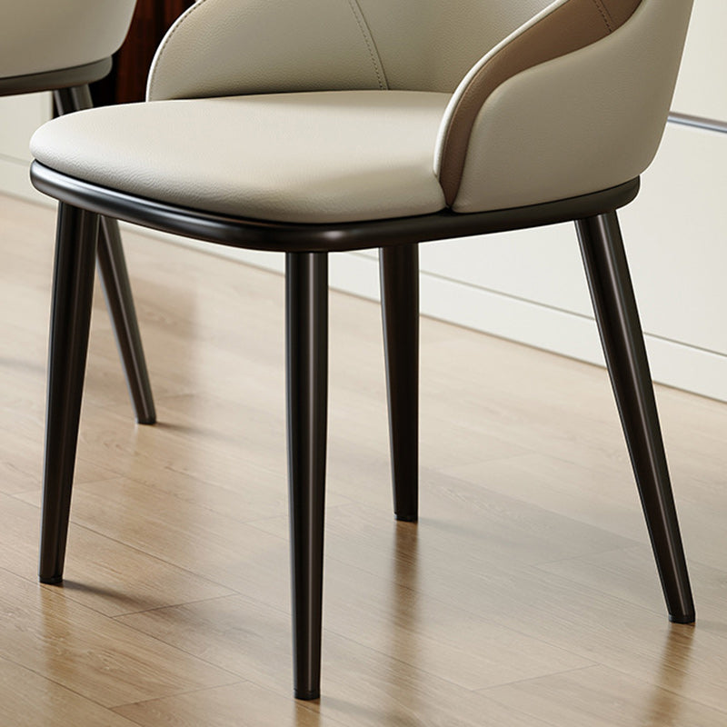 Nordic Leather Steel Mezzanine Dining Chair