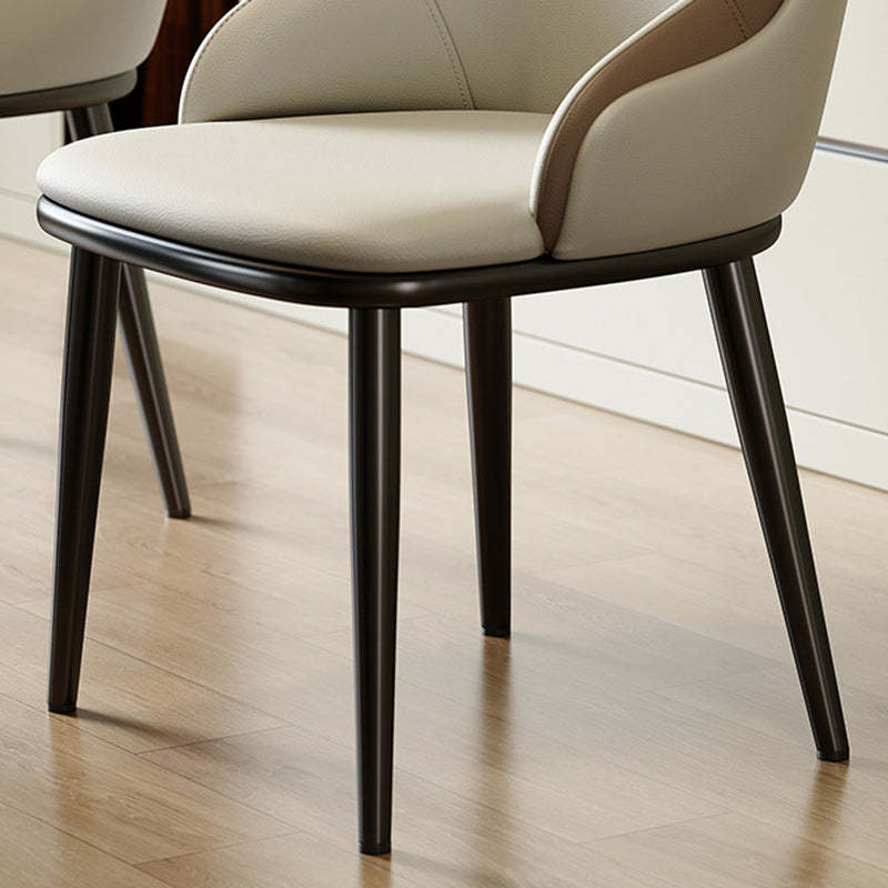 Nordic Leather Steel Mezzanine Dining Chair