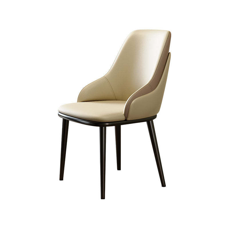 Nordic Leather Steel Mezzanine Dining Chair
