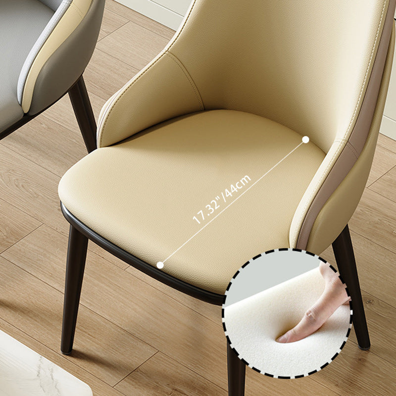 Nordic Leather Steel Mezzanine Dining Chair