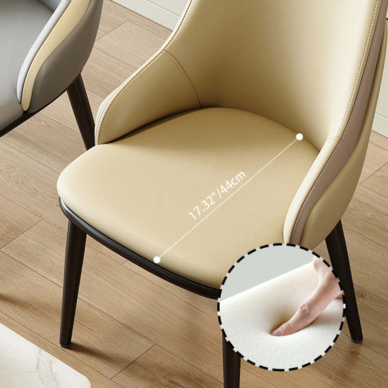 Nordic Leather Steel Mezzanine Dining Chair