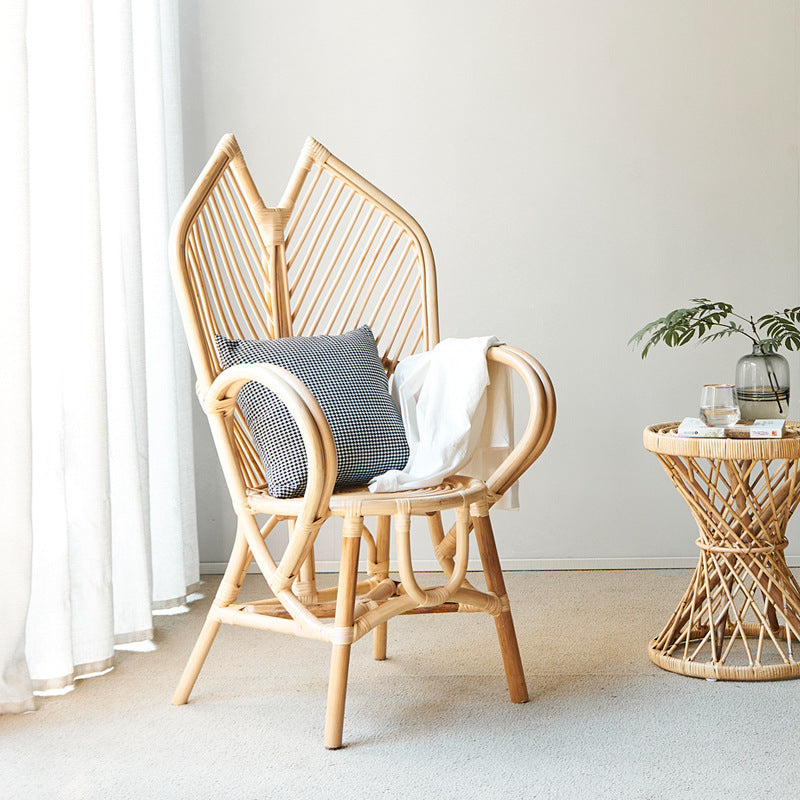 Boho Round Rattan Accent Chair